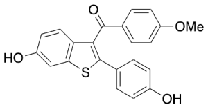 [6-Hydroxy-2-(4-hydroxyphenyl)benzo[b]thien-3-yl](4-methoxyphenyl)methanone (>80%)