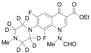 6,8-Difluoro-1,4-dihydro-1-(N-methylformamido)-7-(4-methyl-1-piperazinyl)-4-oxo-3-quinolinecarboxylic Acid-d8 Ethyl Ester