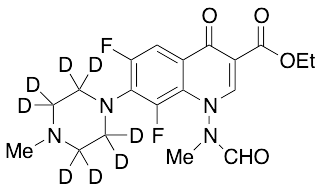 6,8-Difluoro-1,4-dihydro-1-(N-methylformamido)-7-(4-methyl-1-piperazinyl)-4-oxo-3-quinolinecarboxylic Acid-d8 Ethyl Ester