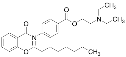 N-Diethylaminoethyl-p-[2-(-n-octyloxy)-benzoyl]aminobenzoate