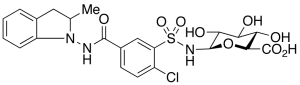 rac Indapamide-N-sulfonamido-Beta-D-glucuronide (Mixture of Diastereomers)