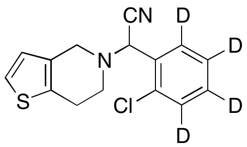(±)-(2-Chlorophenyl)-(6,7-dihydro-4H-thieno[3,2-c]pyrid-5-yl)acetonitrile-d4