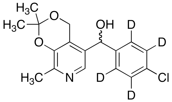 (+/-)-4-Chlorophenyl-5-[(3,4-isopropylidine)-2-methylpyridine]methanol-d4