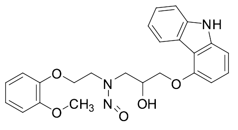 N-(3-((9H-Carbazol-4-yl)oxy)-2-hydroxypropyl)-N-(2-(2-methoxyphenoxy)ethyl)nitrous Amide