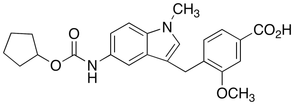 4-[[5-[[(Cyclopentyloxy)carbonyl]amino]-1-methyl-1H-indol-3-yl]methyl]-3-methoxybenzoic Acid