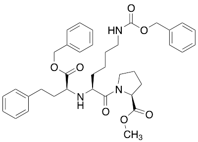 (S)-Methyl 1-((S)-2-(((S)-1-(Benzyloxy)-1-oxo-4-phenylbutan-2-yl)amino)-6-(((benzyloxy)carbonyl)amino)hexanoyl)pyrrolidine-2-carboxylate