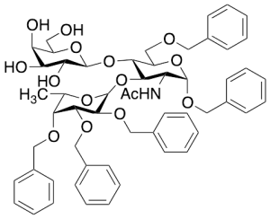 Benzyl 2-acetamido-6-O-benzyl-3-(2,3,4-tri-O-benzyl-Beta-L-fucopyranosyl) -4-Beta-D-galactopyranosyl)-2-deoxy-Alpha-D-glucopyranoside
