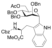 2-[6-O-Acetyl-2,3,4-tris-O-(phenylmethyl)-a-D-mannopyranosyl]-N-carbobenzoxy-L-tryptophan Methyl Ester