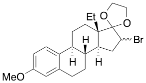 16-Bromo-13-ethyl-3-methoxygona-1,3,5(10)-trien-17-one Cyclic 1,2-Ethanediyl Acetal