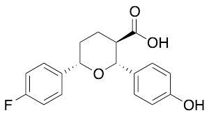 (2R,3R,6S)-6-(4-Fluorophenyl)tetrahydro-2-(4-hydroxyphenyl)-2H-pyran-3-carboxylic Acid