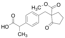 2-(4-((1-(Methoxycarbonyl)-2-oxocyclopentyl)methyl)phenyl)propanoic Acid