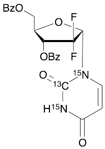 1’-Epi 3,5-Dibenzoate-2,2-difluorouridine-13C,15N2