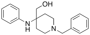 1-Benzyl-4-phenylamino-4-(hydroxymethyl)piperidine