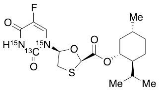 (2R,5S)-((1R,2S,5R)-2-Isopropyl-5-methylcyclohexyl)-5-(5-fluoro-2,4-dioxo-3,4-dihydropyrimidin-1(2H)-yl)-1,3-oxathiolate-13C,15N2