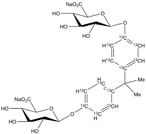 Bisphenol A Bis-(beta-D-glucuronide)-13C12 Disodium Salt