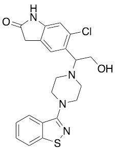 5-(1-(4-(Benzo[d]isothiazol-3-yl)piperazin-1-yl)-2-hydroxyethyl)-6-chloroindolin-2-one