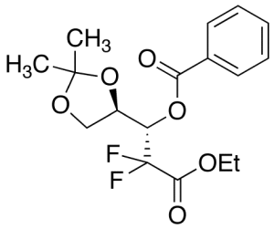 2-Deoxy-2,2-difluoro-4,5-O-isopropylidene-D-threo-pentonic Acid Ethyl Ester Benzoate