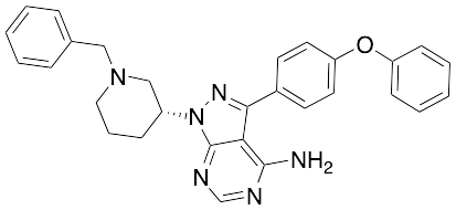 3-(4-Phenoxyphenyl)-1-[(3R)-1-(phenylmethyl)-3-piperidinyl]-1H-pyrazolo[3,4-d]pyrimidin-4-amine
