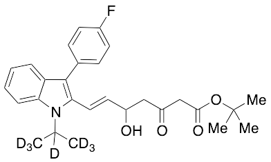 (6E)-7-[3-(4-Fluorophenyl)-1-(1-methylethyl)-1H-indol-2-yl]-5-hydroxy-3-oxo-6-heptenoic Acid-d7 1,1-Dimethylethyl Ester