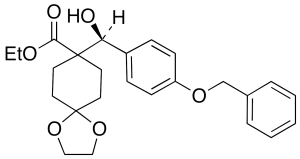 8-[(S)-Hydroxy[4-benzyloxyphenyl]methyl]-1,4-dioxaspiro[4.5]decane-8-carboxylic Acid Ethyl Ester