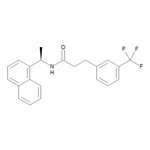 (R)-N-(1-(Naphthalen-1-yl)ethyl)-3-(3-(trifluoromethyl)phenyl)propanamide