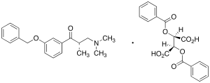 3-(Dimethylamino)-1-(3-benzyloxyphenyl)-2S-methyl-1-propanone Dibenzoyl Tartrate
