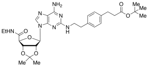2-[[4-[2-(tert-Butoxycarbonyl)ethyl]phenylethyl]amino]2’,3’-O-isopropylideneadenosine-5’-N-ethylcarboxamide