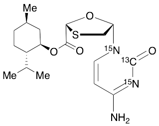 (2R,5S)-L-Menthol-5-(4-amino-2-oxo-1(2H)-pyrimidinyl-15N2,13C)-1,3-oxathiolane-2-carboxylate