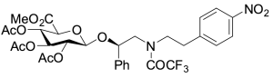 Des-[2-(2-Amino-4-thiazolyl)acetyl] N-Trifluoro-N-(4-nitrophenethyl)acetamido Mirabegron O-Glucuronide Triacetate