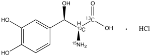 D,L-threo-Droxidopa-13C2,15N Hydrochloride