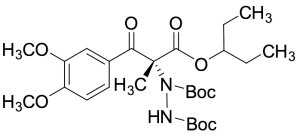 1-[(1R)-1-(3,4-Dimethoxybenzoyl)-2-(1-ethylpropoxy)-1-methyl-2-oxoethyl]-1,2-1,2-bis(1,1-dimethylethyl) Ester Hydrazinedicarboxylic Acid