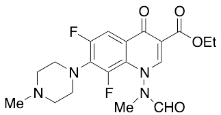 6,8-Difluoro-1,4-dihydro-1-(N-methylformamido)-7-(4-methyl-1-piperazinyl)-4-oxo-3-quinolinecarboxylic Acid Ethyl Ester