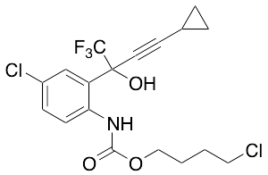 4-Chloro-2-[3-cyclopropyl-1-hydroxy-1-(trifluoromethyl)-2-(propynyl)phenyl]carbamic Acid 4-Chlorobutyl Ester
