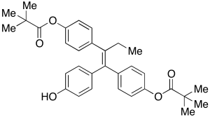 2,2-Dimethylpropanoic Acid 1,1'-[[1-Ethyl-2-(4-hydroxyphenyl)-1,2-ethenediyl]di-4,1-phenylene] Ester