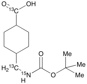 cis,trans-(1,1-Dimethylethoxy)carbonyl Tranexamic Acid-13C2,15N