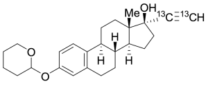 17-(Ethynyl-13C2)-3-[(tetrahydro-2H-pyran-2-yl)oxy]-19-norpregna-1,3,5(10)-trien-20-yn-17-ol