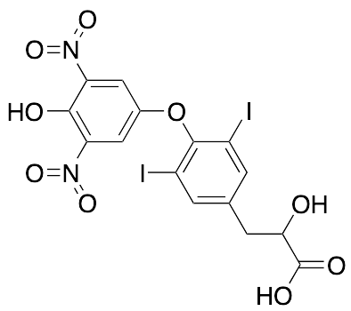Alpha-Hydroxy-4-(4-hydroxy-3,5-dinitrophenoxy)-3,5-diiodo-benzenepropanoic Acid