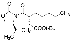3-(S)-(4-(S)-Isopropyl-2-oxo-oxazolidine-3-carbonyl)-octanoic Acid tert-Butyl Ester