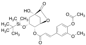 (2E)-(1R,3R,4S,5R)-3-[[(1,1-Dimethylethyl)dimethylsilyl]oxy]-1-hydroxy-7-oxo-6-oxabicyclo[3.2.1]oct-4-yl Ester 3-[4-(Acetyloxy)-3-methoxyphenyl]-2-propenoic Acid