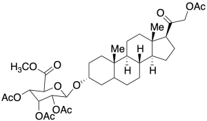 (2R,3R,4R,5S,6S)-2-(((3R,8R,9S,10S,13S,14S,17S)-17-(2-Acetoxyacetyl)-10,13-dimethylhexadecahydro-1H-cyclopenta[a]phenanthren-3-yl)oxy)-6-(methoxycarbonyl)tetrahydro-2H-pyran-3,4,5-triyl Triacetate
