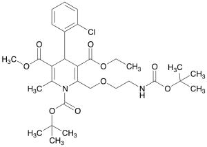 1-tert-Butyl 3-Ethyl 5-methyl 2-((2-((tert-Butoxycarbonyl)amino)ethoxy)methyl)-4-(2-chlorophenyl)-6-methylpyridine-1,3,5(4H)-tricarboxylate