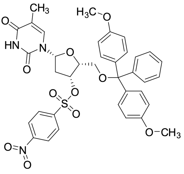 1-(2'-Deoxy-5'-O-DMT-3'-O-nitrophenylsulphonyl-b-D-lyxofuranosyl)thymine