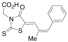 (Z,Z)-5-(2-Methyl-3-phenyl-propenylidene)-4-oxo-2-thioxo-3-thiazolidineacetic Acid