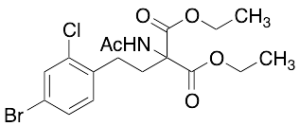 2-(Acetylamino)-2-[2-(4-bromo-2-chlorophenyl)ethyl]propanedioic Acid 1,3-Diethyl Ester
