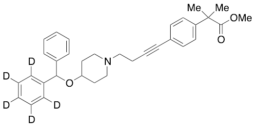 4-[4-[4-(Diphenylmethoxy-d5)-1-piperidinyl]-1-butyne]-Alpha,Alpha-dimethyl-benzeneacetic Acid Methyl Ester