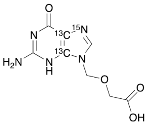 9-Carboxymethoxymethylguanine-13C2,15N