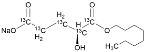 (2S)-Octyl-alpha-hydroxyglutarate-13C5 Sodium