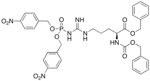 NAlpha-Carbobenzyloxy-NOmega-bis-p-nitrobenzylphospho-L-arginine Benzyl Ester