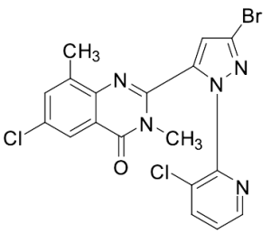 2-[3-Bromo-1-(3-chloro-2-pyridinyl)-1H-pyrazol-5-yl]-6-chloro-3,8-dimethyl-4(3H)-quinazolinone