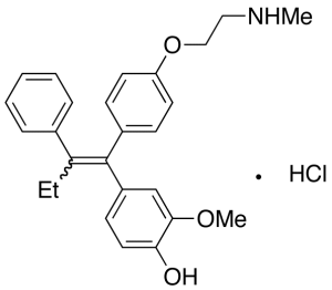N-Demethyl-3-methoxy-4-hydroxytamoxifen Hydrochloride (E,Z mixture)